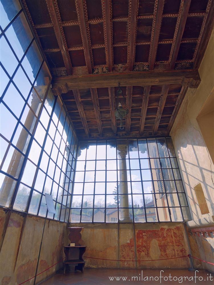 Castiglione Olona (Varese, Italy) - Interior of the loggia of Branda Palace